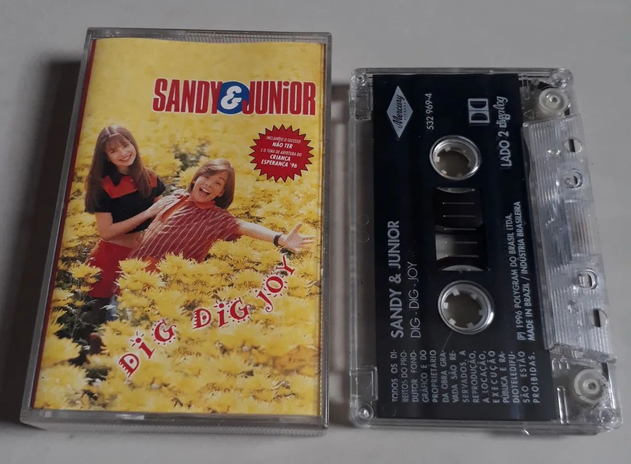 Fita cassete k7 Sandy & Junior Dig Dig Joy Original - Foto 4