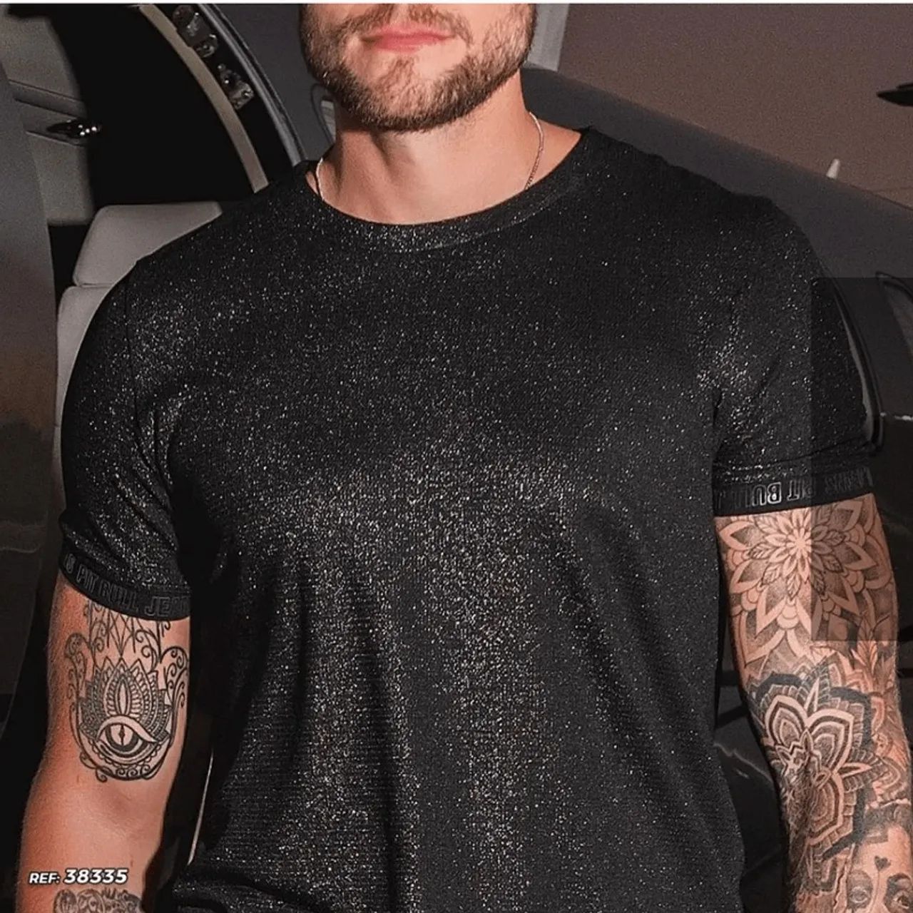 Camiseta Masculina Pit Bull Jeans Shine Black
