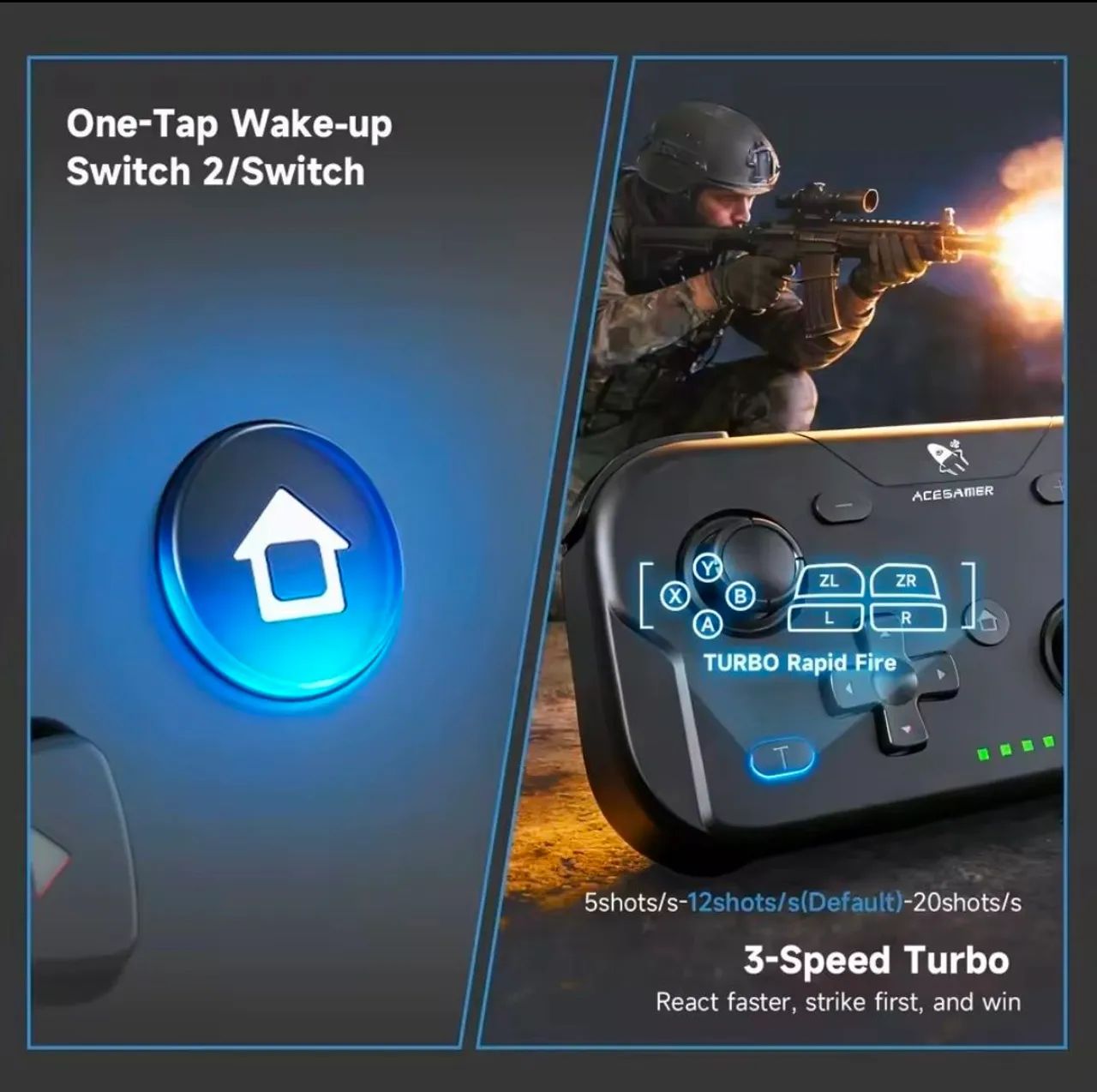Mini Controle Portátil com Hall Effect para Nintendo Switch 1 e 2 , PC !!! - Foto 4