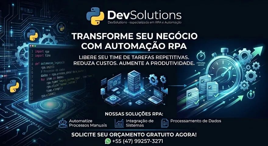 Automatize seu negócio e tarefas repetitivas