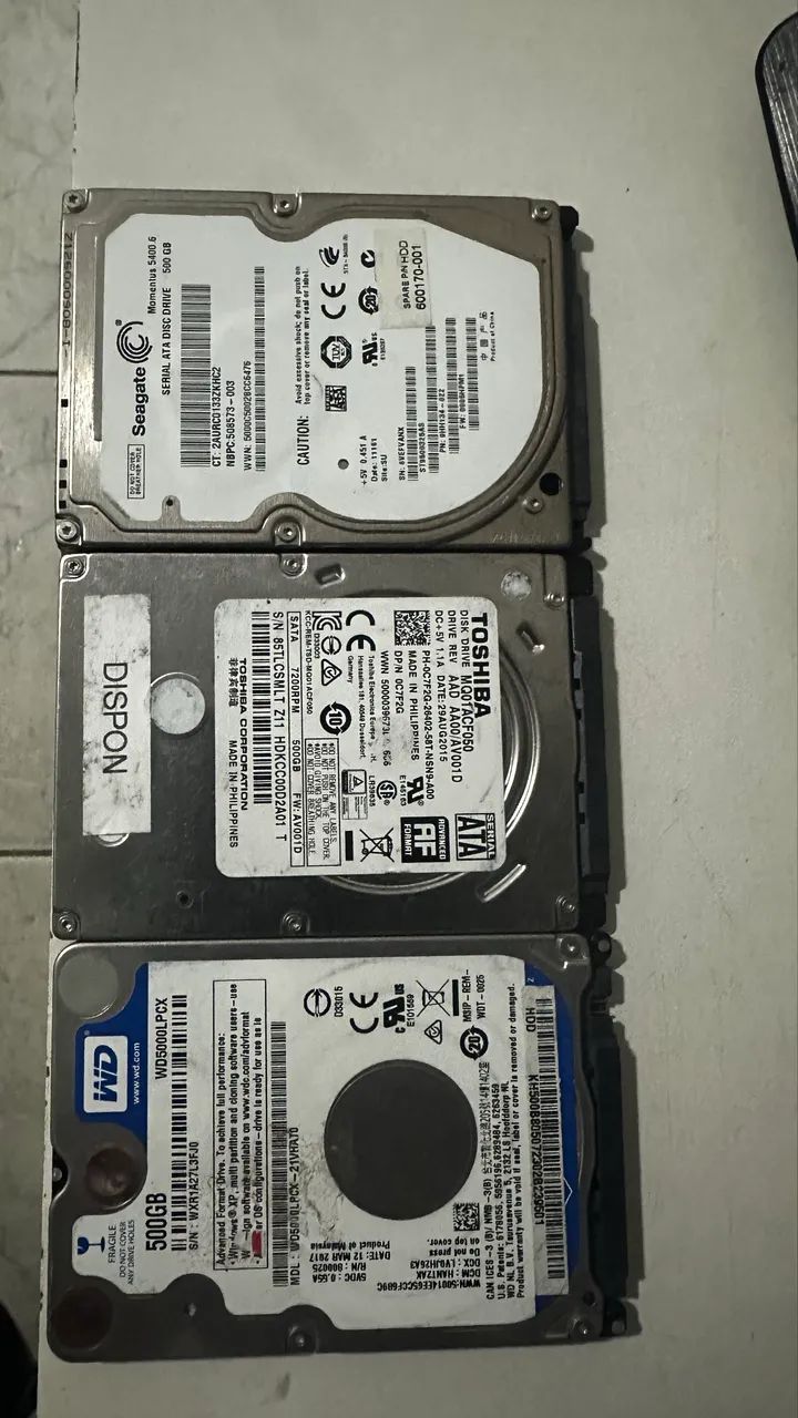 Hds mecânicos 500GB 
