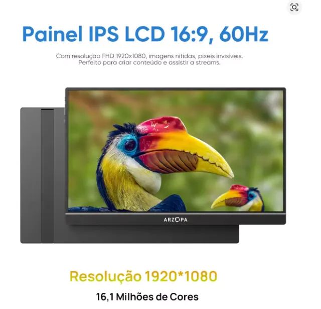 Monitor Portátil ARZOPA de 15,6 polegadas 1080P FHD - Foto 3