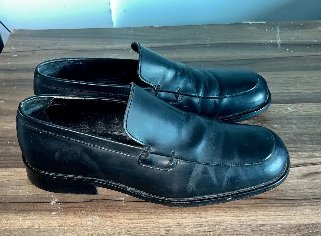 mocassim Fórum couro preto 41 - Foto 2