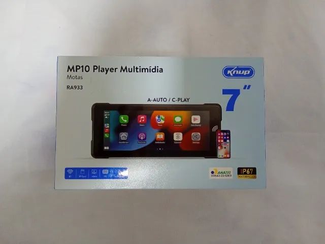 Multimidia 7 Polegadas Moto Carplay Android Auto Bluetooth Duplo Knup RA-933