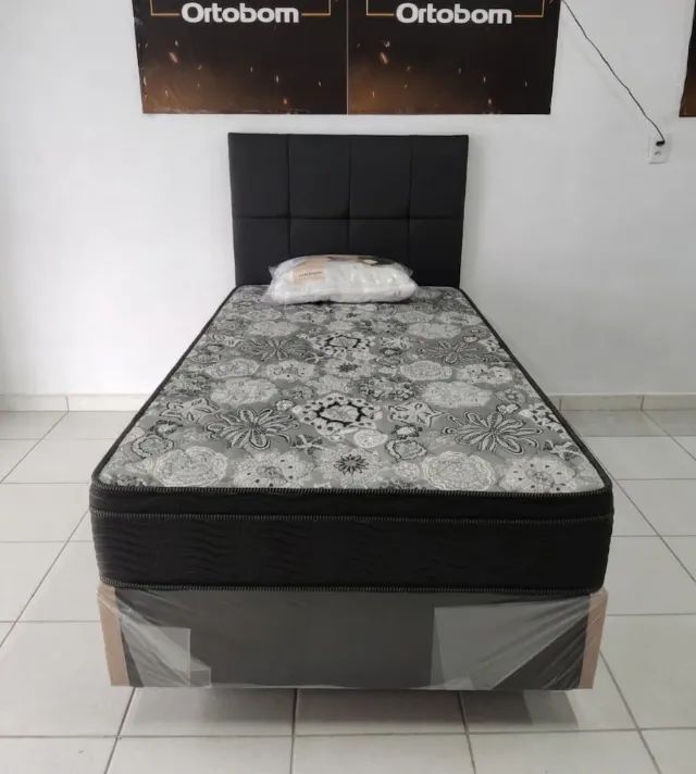 colchão solteiro de molas ortobom , brinde 1 travesseiro.