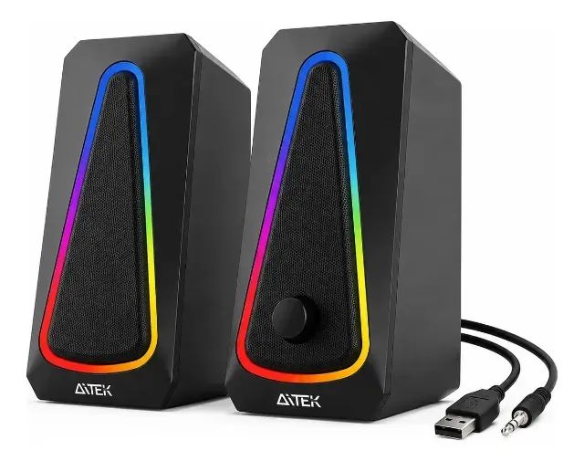Caixa de Som para PC Aitek RGB 10W - Foto 2