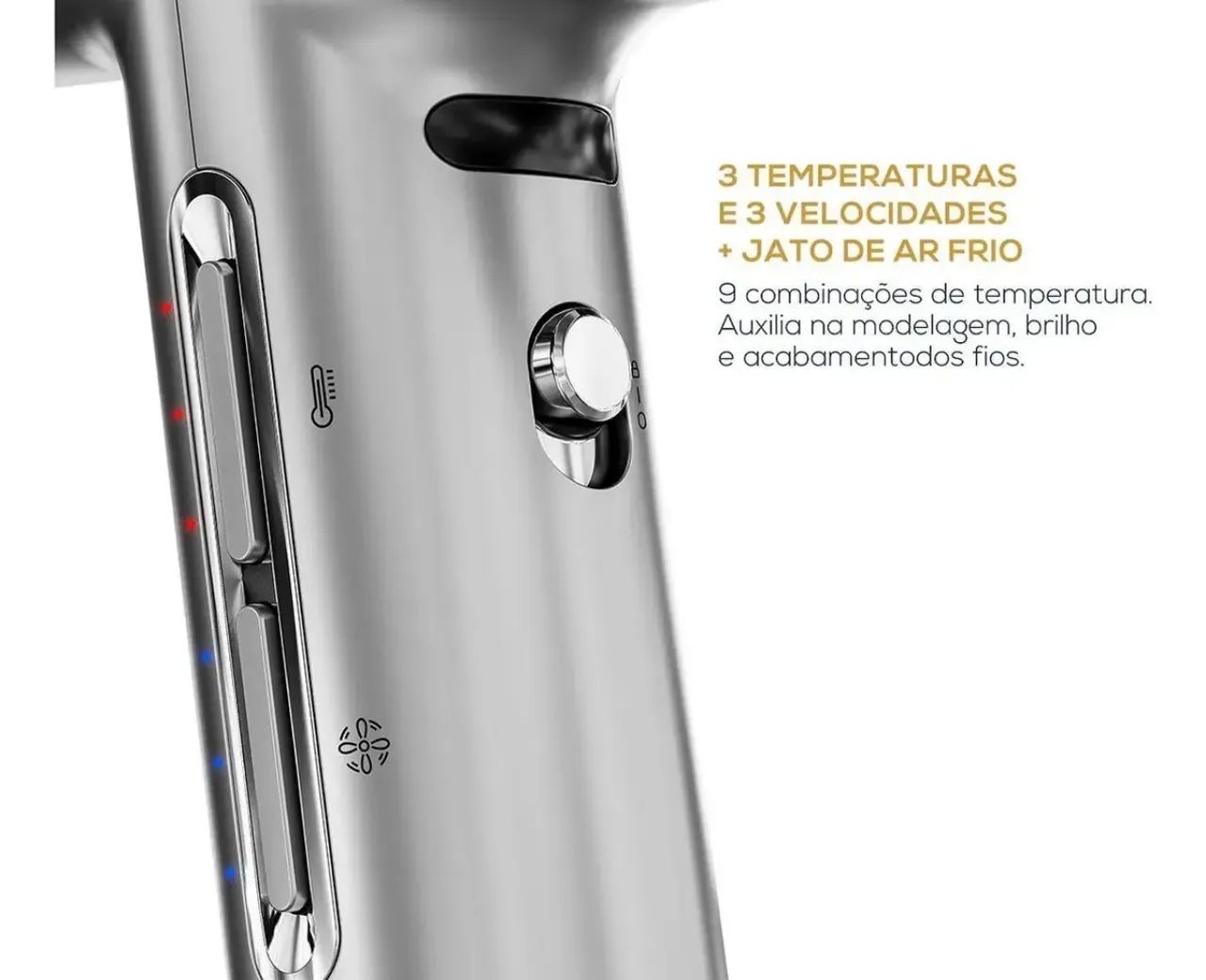 Secador de Cabelos Britânia Mais Silencioso 1600W BSC3400 220v - Foto 5
