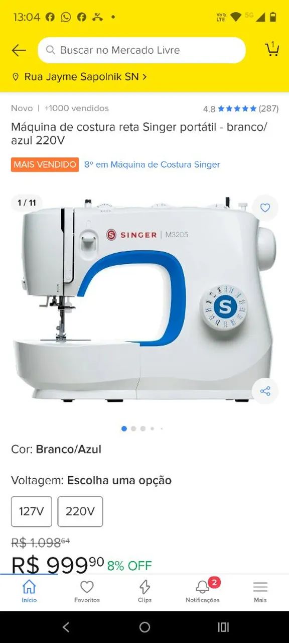 Máquina de costura singer  - Foto 3