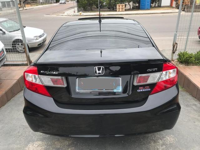 Civic EXR 2.0 2014 preto banco couro + teto - Foto 5