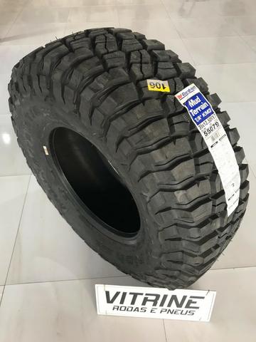 Pneu 35x12,5 R17 aro 17'' BF Goodrich MUD T/A KM3 Troller Jipe Jeep Ranger