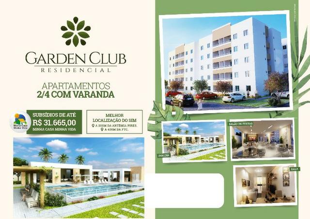 Garden Club >> dois quartos com Varanda Pertinho da FTC