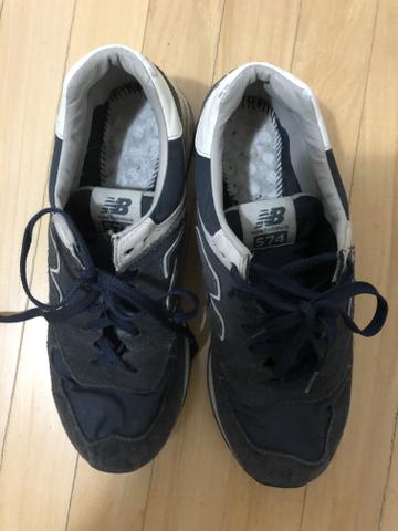 Tênis new balance azul escuro 574 - Foto 3