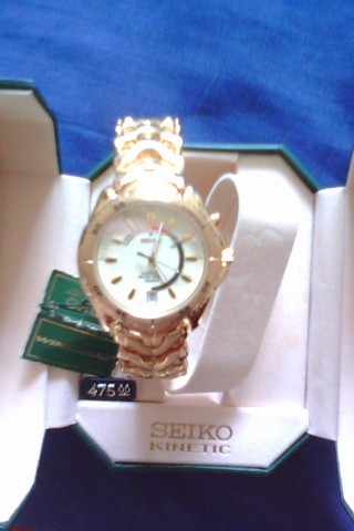 Relógio Masculino Seiko Kinetic Windward Mostrador Branco  - Foto 3