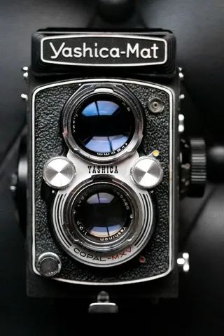 Câmera fotográfica analógica Yashica-Mat médio formato filme 120