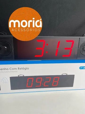 Painel De Senha Numérica Fala Em Português + Relógio Digital - Foto 4