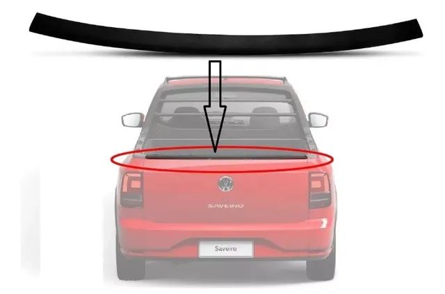 Moldura Acabamento Tampa Traseira Carroceria / Caçamba VW Saveiro G5 G6 G7 G8 Robuster 