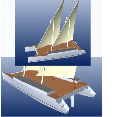 Catamarã WavePierce - Módulo Kit para construção naval
