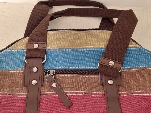 Bolsa de ombro importada colorida em canvas( lona) - Foto 2