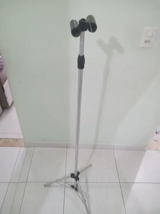 Suporte de alumínio para 2 microfone. - Foto 5