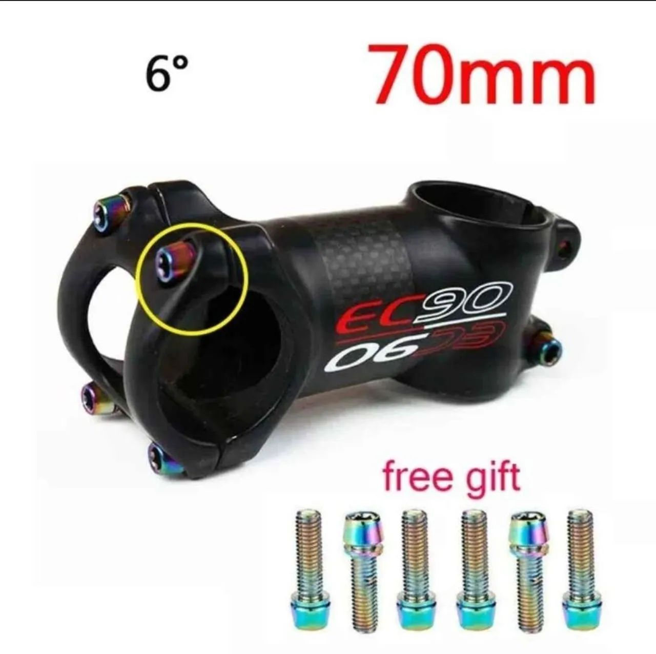 Mesa Suporte de guidão de carbono 70mm para Baike  Mtb e Speed