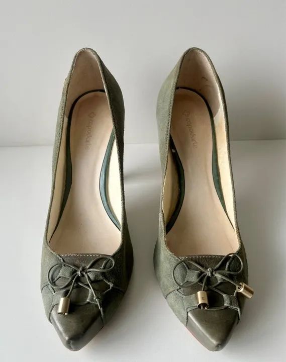 Sapato couro verde Capodarte - Foto 3