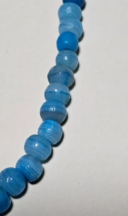 Colar de contas azul Água marinha naturais - Foto 3