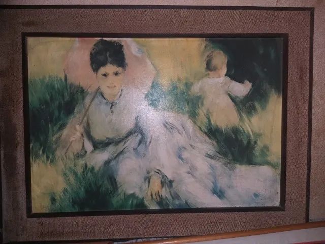Quadro Renoir - woman with a parasol and enfant