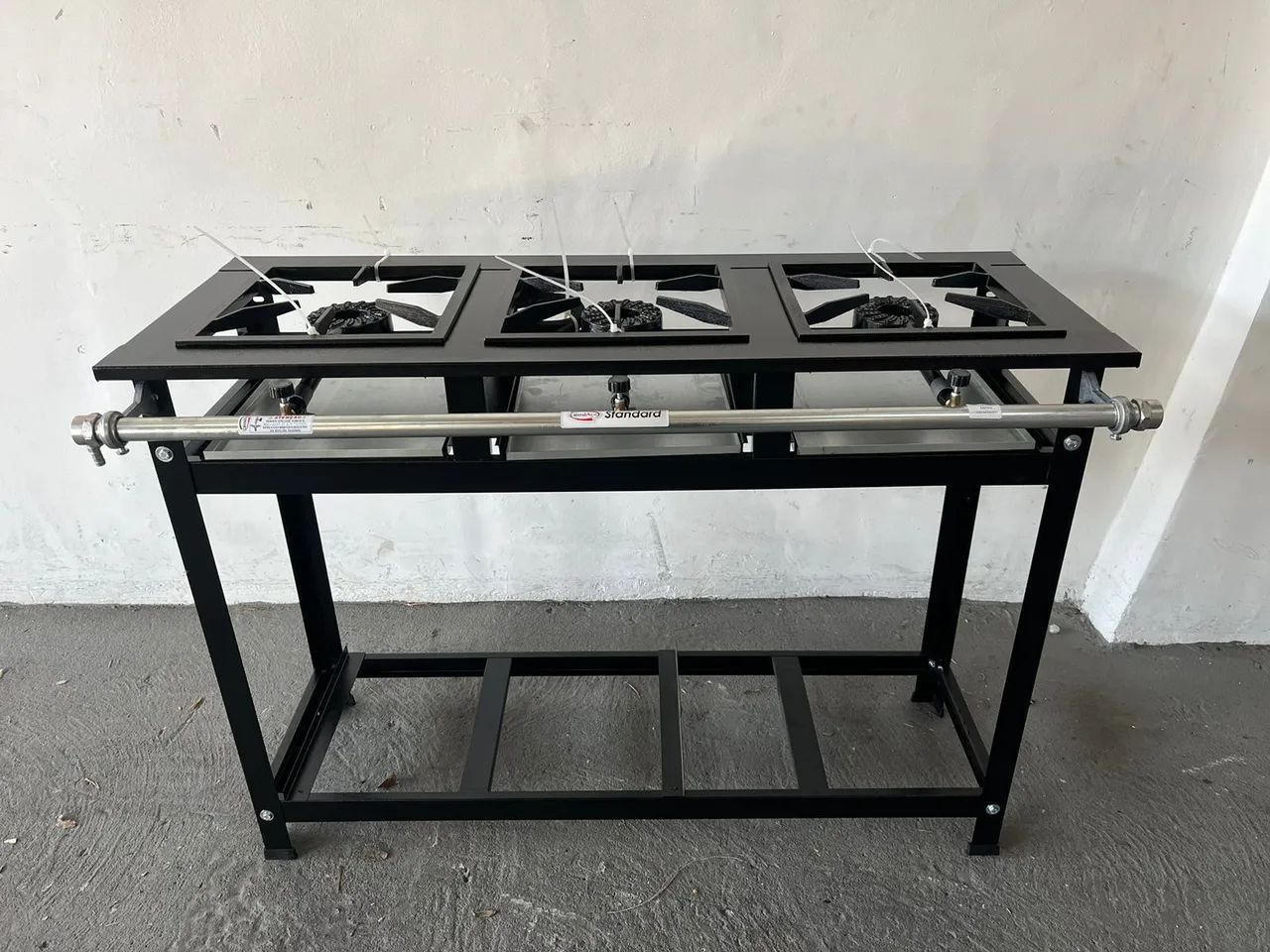 Fogão industrial 3 bocas alta pressão novo - Foto 4