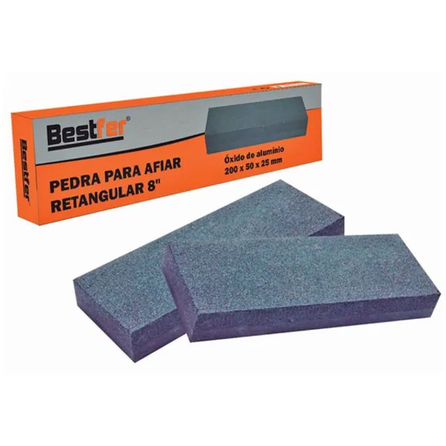 Pedra P/afiar Retangular 8 Polegadas Bestfer Bfh0100 2