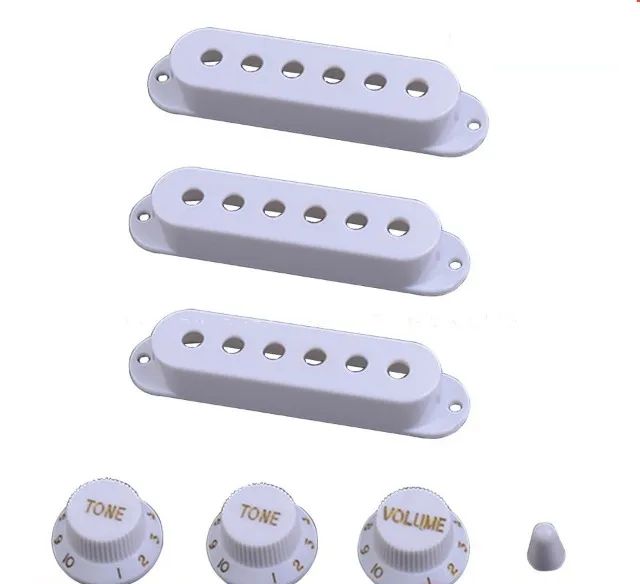 Kit Capa Knob P/ Captadores Potenciômetro e Ponteira de Alavanca Padrão Stratocaster