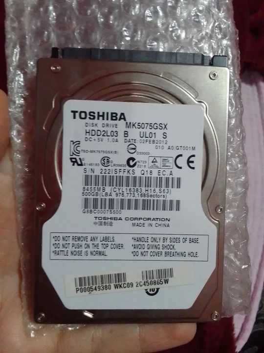 HD Toshiba 500GB SATA 3.5