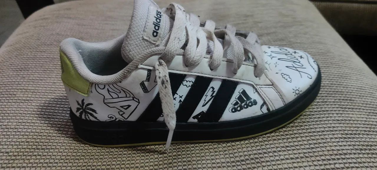 Tênis adidas Grand Court 2 0 Brand Love original Infantil tamanho 29