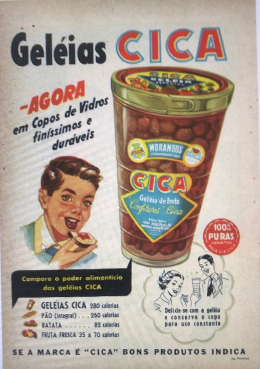 Cartaz propaganda geleia cica 