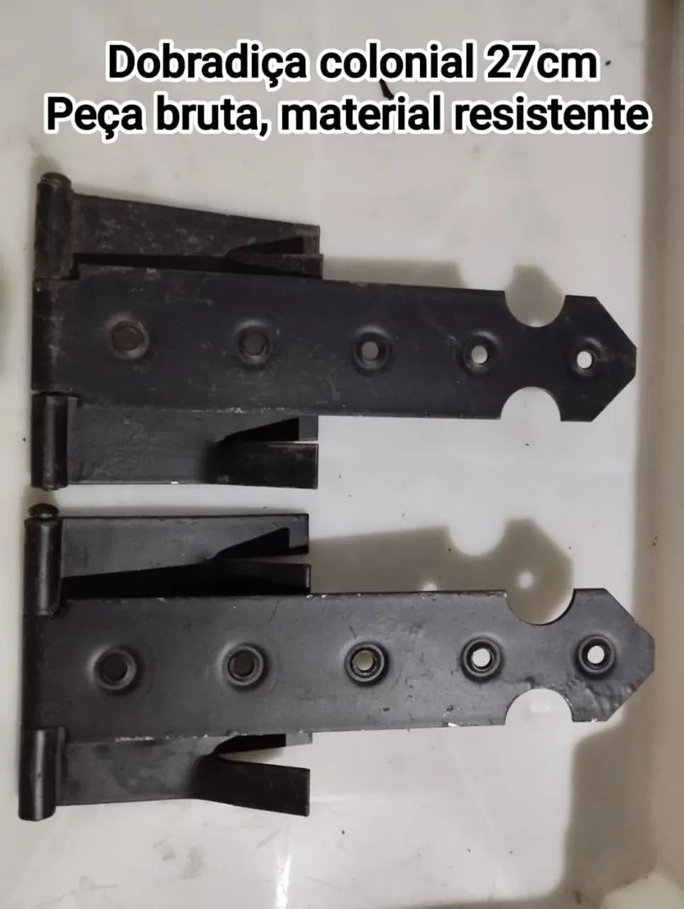 Dobradiça rústicas e Colonial 22cm - Peça Bruta - Foto 2