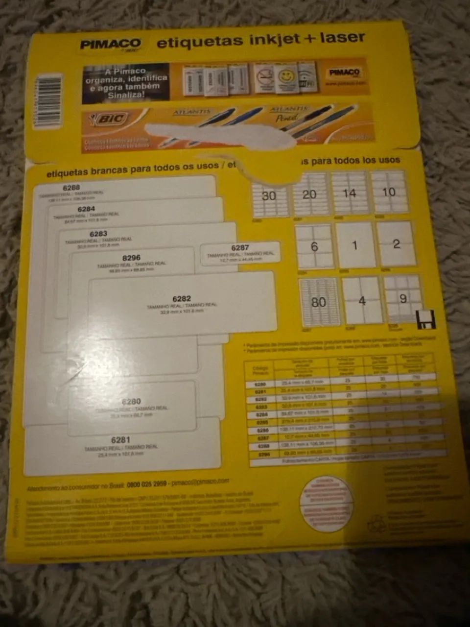 Três pactes Etiquetas primaco  Ink Jet + Laser 6280 - Foto 2