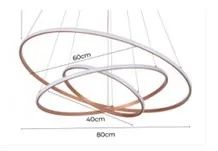 Lustre LED Inverse 3 Aros (Marca: Nordecor) - Foto 3