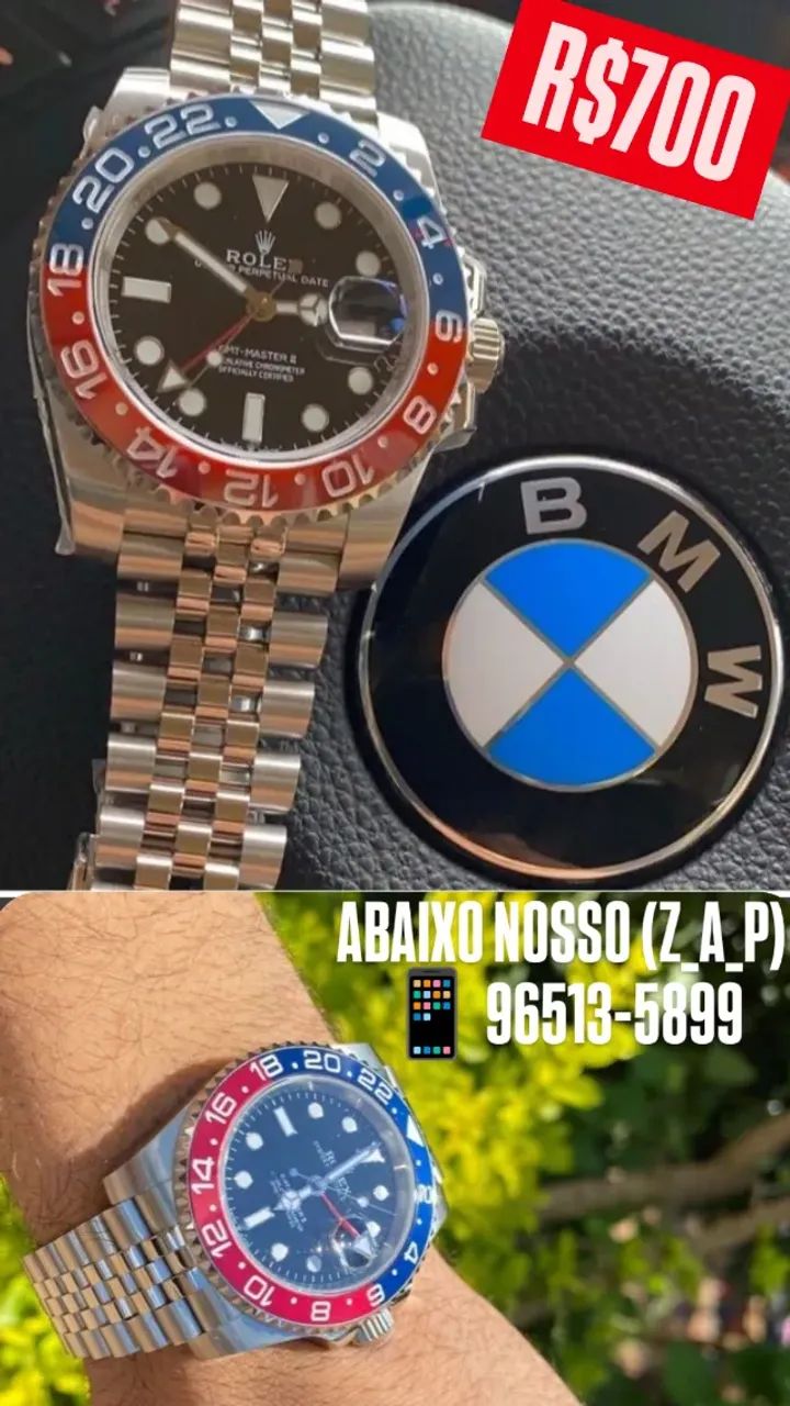 Relógio ROLEX AUTOMÁTICO - MODELO GMT MASTER II PEPSI  - Foto 3
