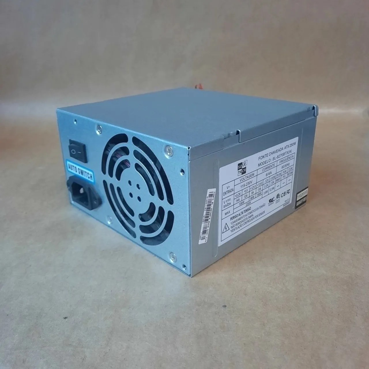 Fonte ATX 250W - SolyTech -Modeo SL-8270BTX(A)
