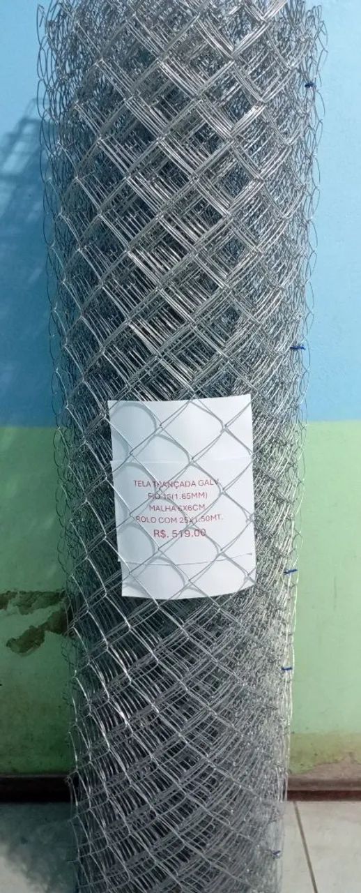 Tela de alambrado fio 16 malha 6x6cm - Foto 2