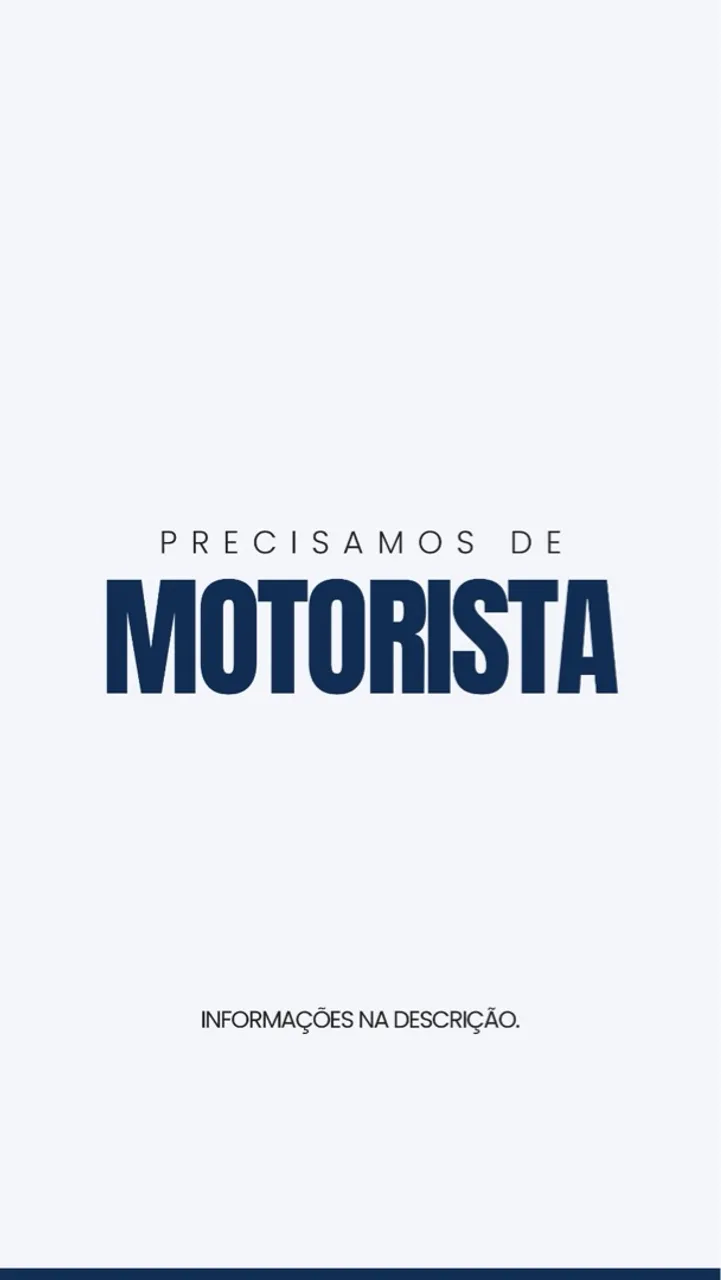 vaga para motorista