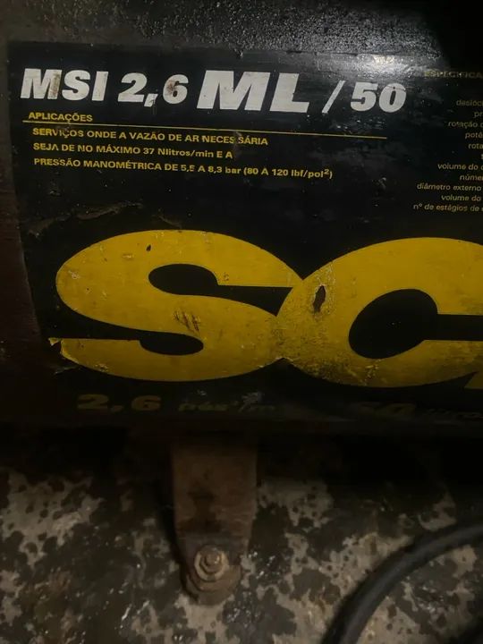 Compressor Schulz MSI 2,6ML/50 usado - Foto 5