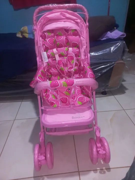 Carinho de bebê da moranguinho , marca bamboo - Foto 6