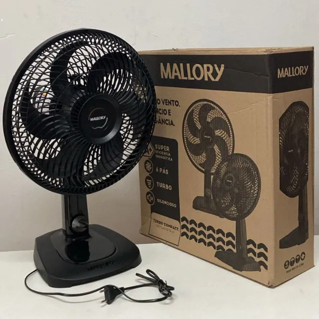 VENTILADOR DE MESA MALLORY TURBO SILENCIOSO 3 VELOCIDADES - ENTREGA GRATIS