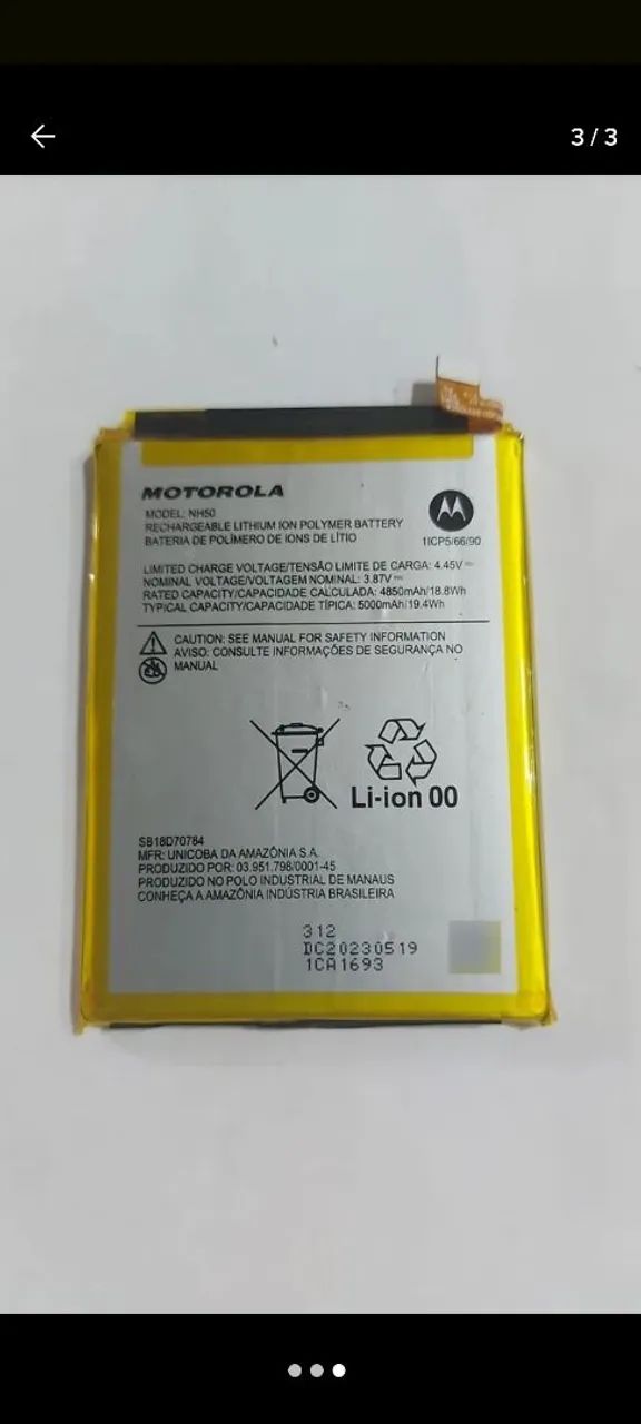 Bateria Original Motorola NH50 - 5000mAh