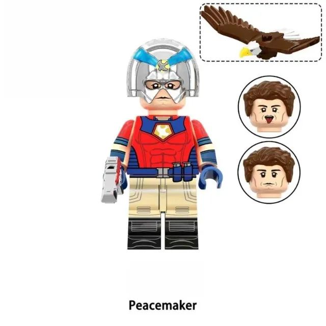 Blocos de montar Peacemaker o Pacificador minifigures de coleção miniatura Eagle Vigilante - Foto 2