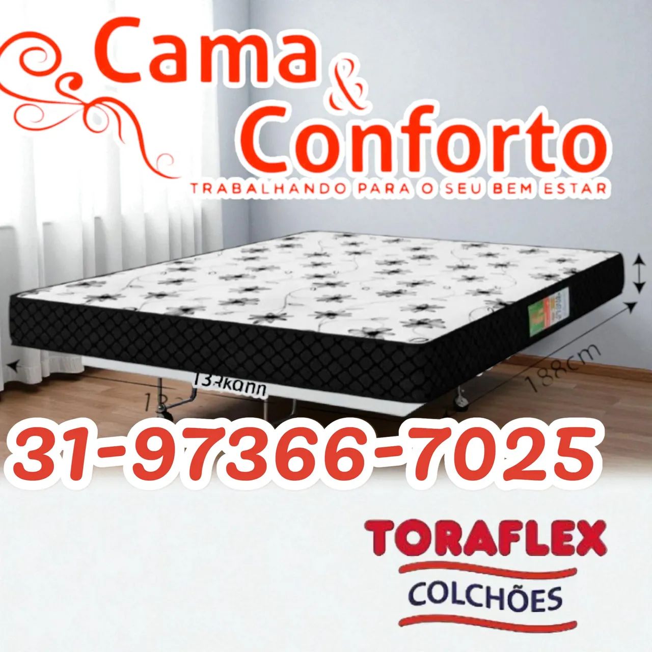 COLCHÃO D20 TORAFLEX CASAL COM ENTREGA GRÁTIS 
