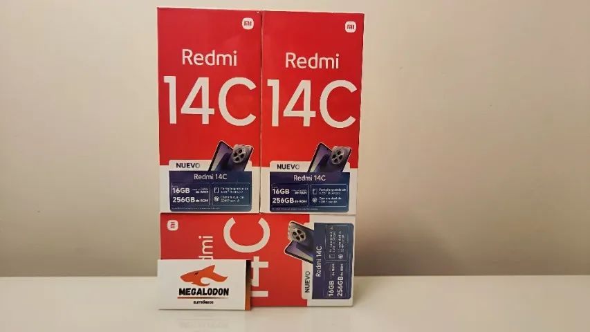 Xiaomi Redmi 14C versão com 256GB e 8GB+8GB, Novo (lacrado) NF e garantia, Entregamos