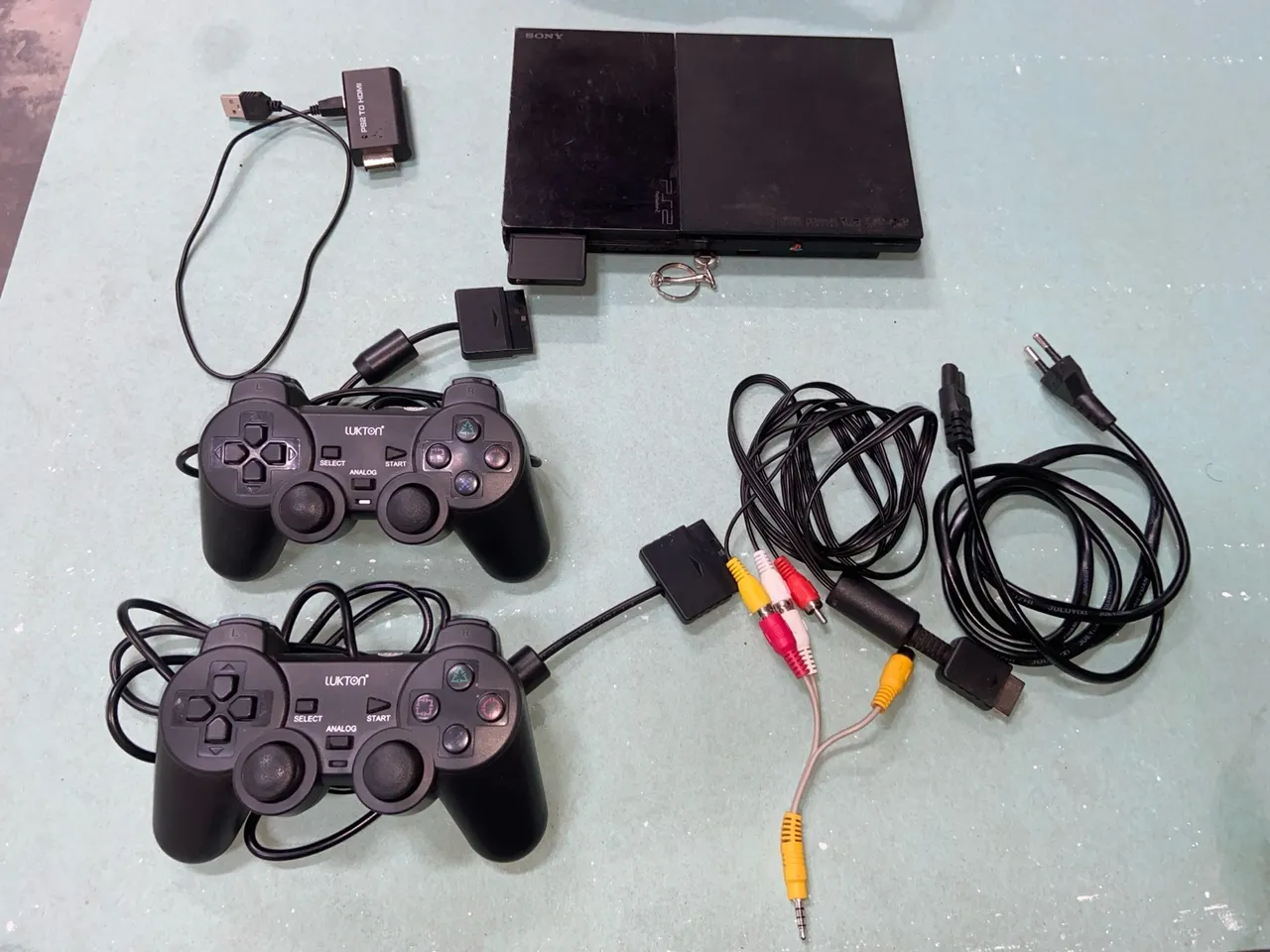 Playstation 2 Completo com 2 Controles e Acessórios