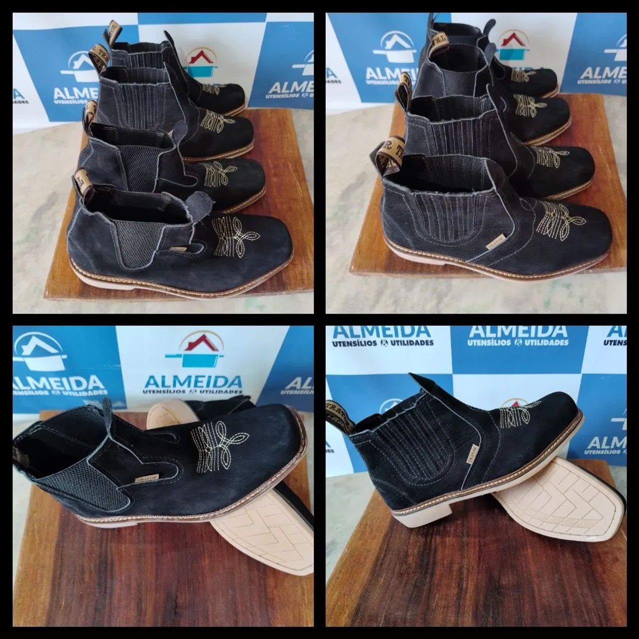 Botina com bordado solado látex Oferta de Natal 180 reais avista  - Foto 2