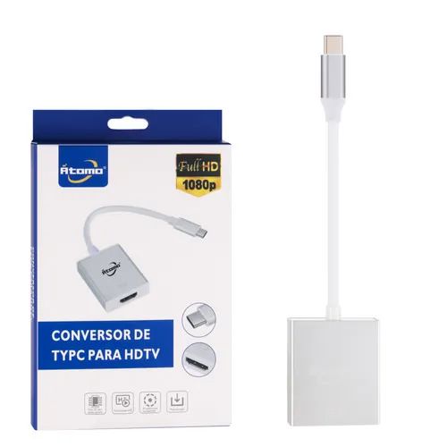 Adaptador Conversor Tipo C para HDMI ATOMO MO-TPC-HDTV - Foto 2